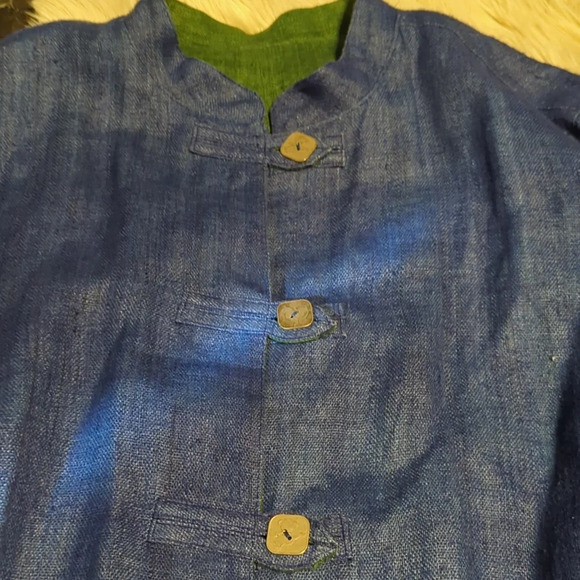 Reversible Hmong embroidery jacket Blazer coat - Picture 10 of 15